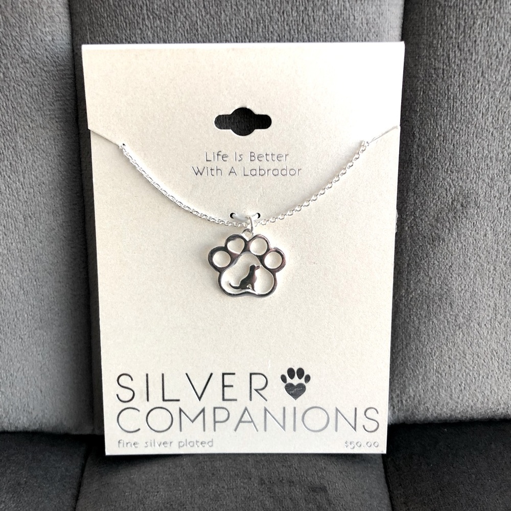 Life Is Better With A Labrador Silver Companions Necklace - Picture 2 of 3